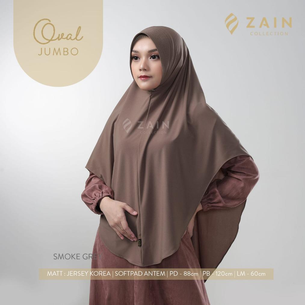 Oval Jumbo - Jilbab Khimar Instan Syari Oval Jumbo Ori Zain Collection