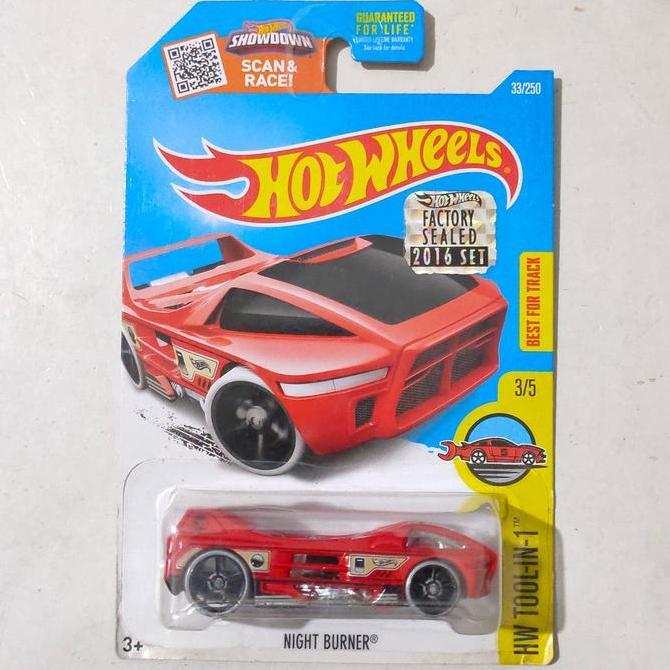 Hotwheels Hot Wheels Night Burner merah Factory Sealed 2016