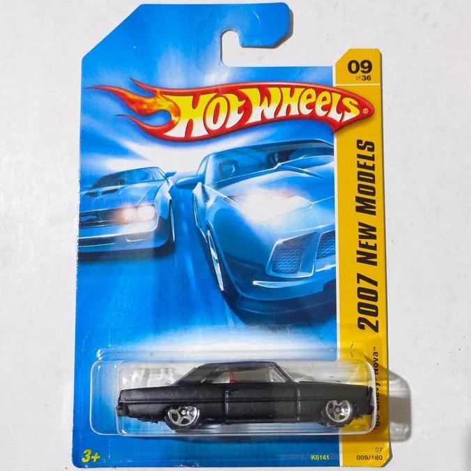 Hotwheels Hot Wheels 66 67 Chevy Nova hitam doff 2007 New Models rare