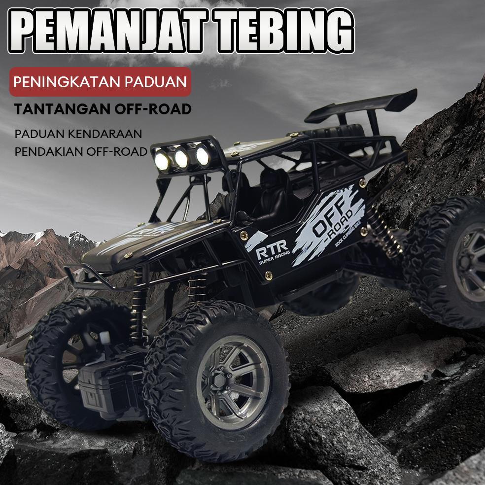 LARISS JOJOTOY Mobil Remote Control Besar RC Offroad Alloy Mobil Remote Rock Climber 2WD 1:18 Mobil 