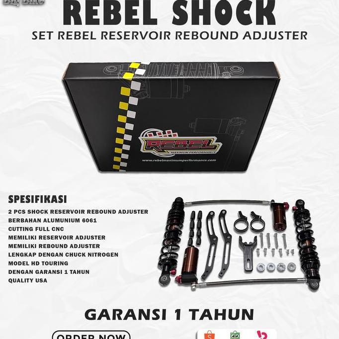 Promo Shockbreaker reservoir Harley Davidson touring by Rebel Diskon