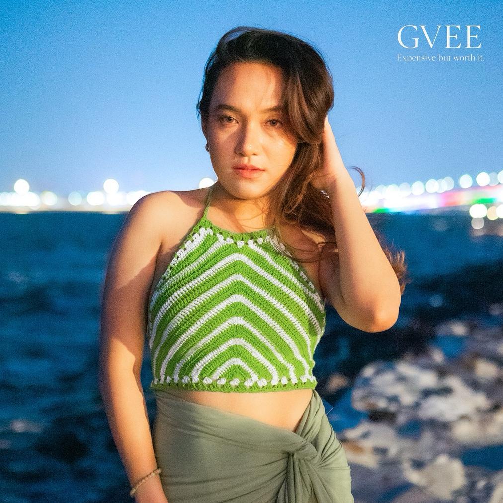 *GVEE* Canggu Top beach en Hijau / Crochet Pum / Halter rajut / Baju pantai wanita / Atasan Wanita /