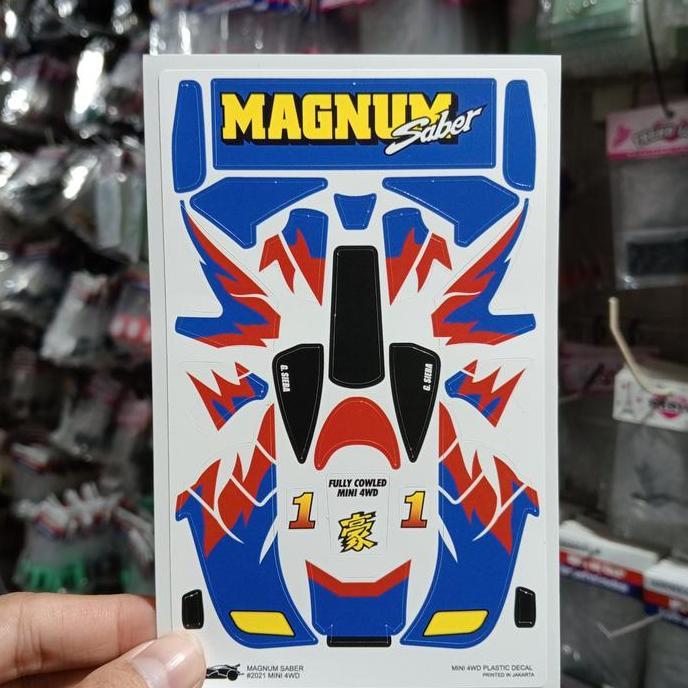 DECAL MINI 4WD MAGNUM SABER / STICKER TAMIYA MAGNUM SABER