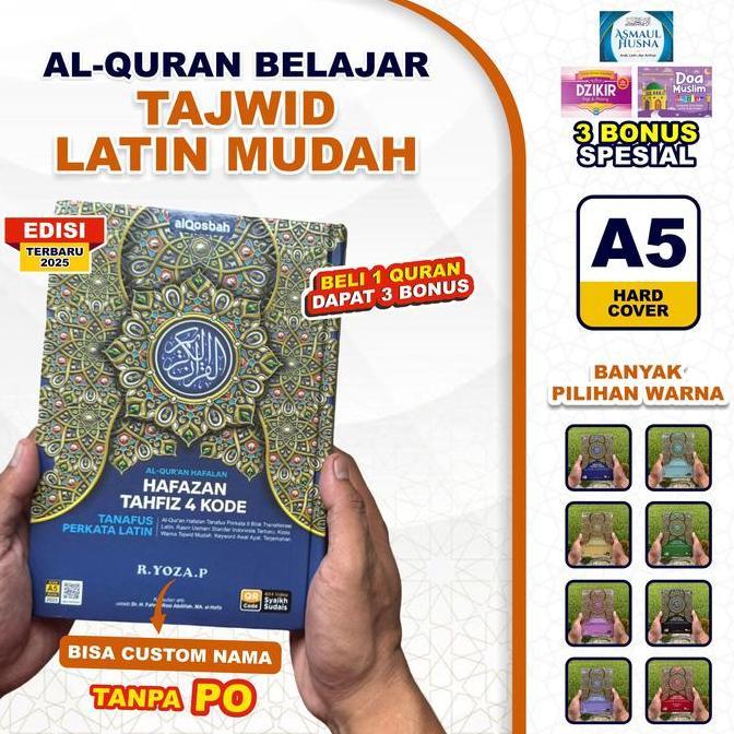 Termurah / Hot Sale Al Quran Latin Dan Terjemah Hafazan Perkata Latin 8 Blok A5 Bisa Custom Nama Dan