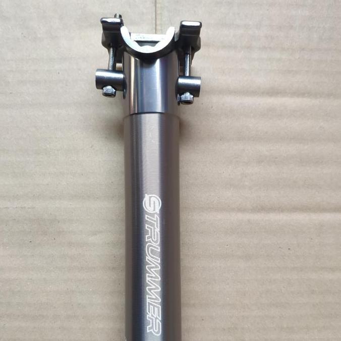 Seatpost Strummer 33.9 x 600 mm Silver . Tiang Sadel Sepeda Lipat