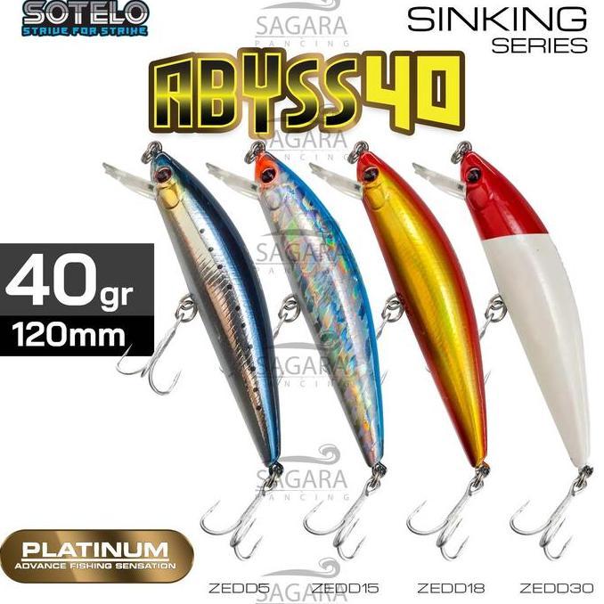 Minnow Sotelo Abyss 40 | Minnow Tenggelam | Minnow Sinking | Umpan Pancing Lure Sotelo