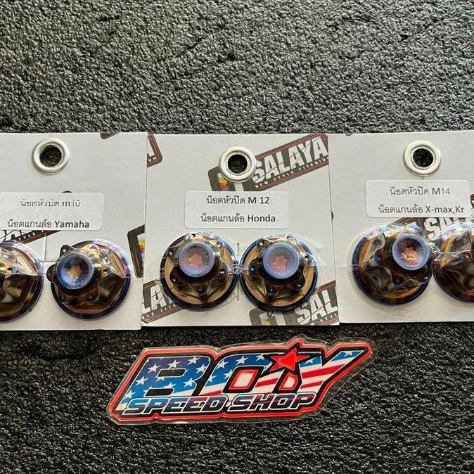 TERBARU - mur roda depan titanium itsalaya M10 (mur14 l) M12 (mur17) M14 (Mur19)