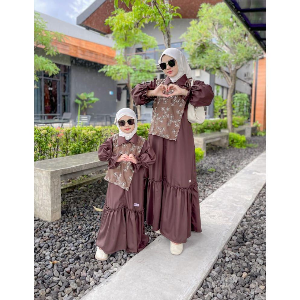 ORIGINAL Littleil- Shanaya Dress/Gamis couple ibu dan anak/Dress couple raya series anak dan mommy/G