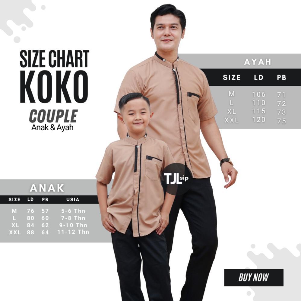 NEW Baju Koko Couple Ayah Dan anak Laki Laki Lengan Pendek Terbaru Kain Toyobo burgundy lilac mahago