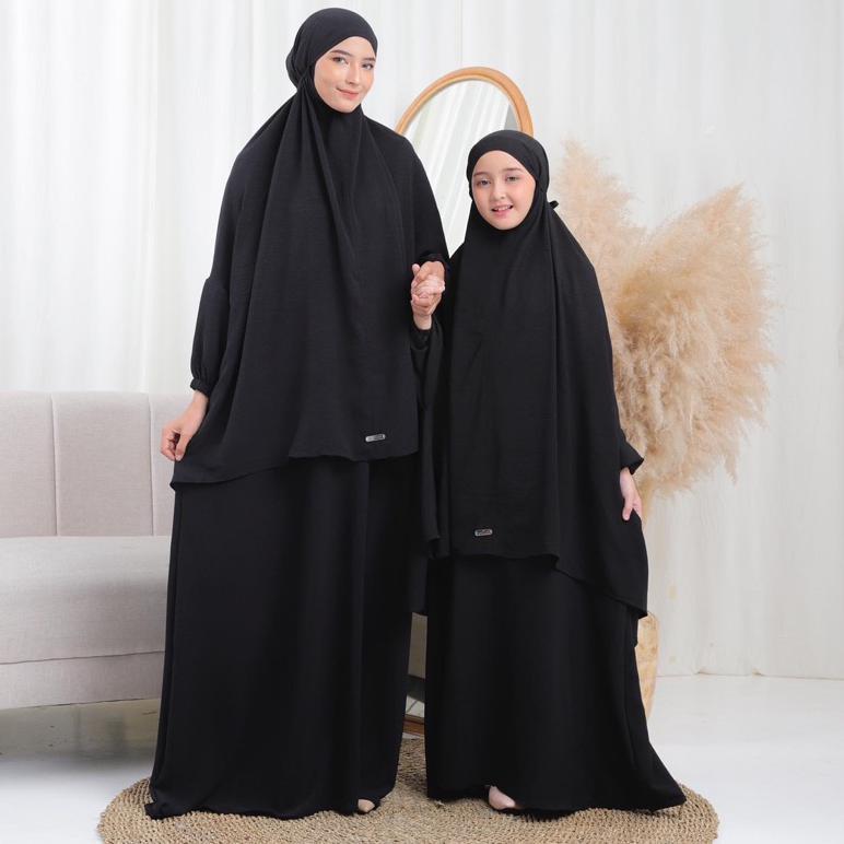 FAVORIT Luthfia kids - Gamis Syari Mom and kids KHAWLA SET