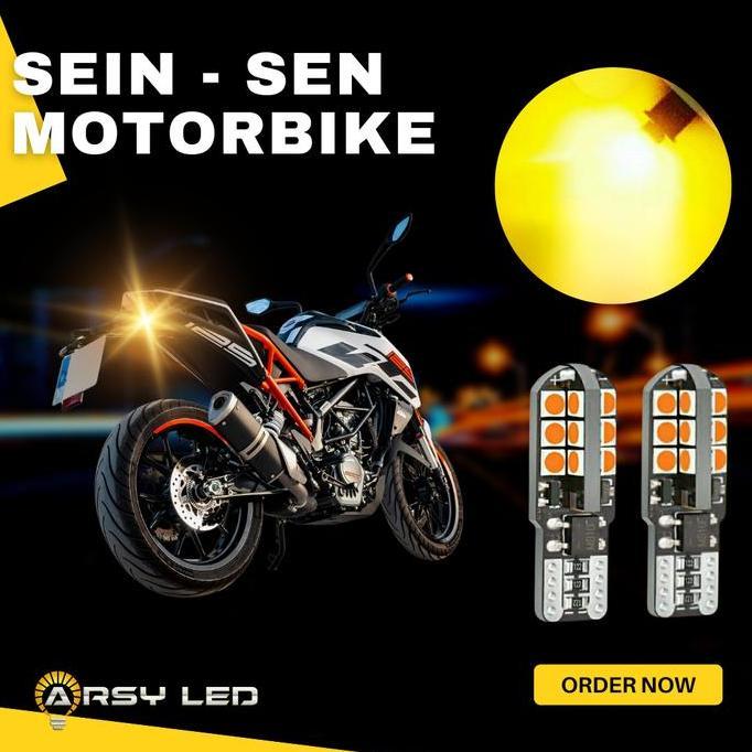 ARSY LED Lampu T10 Sein Beat Vario Scoopy Genio Revo Supra X Emperor Mesin Motor Best Quality
