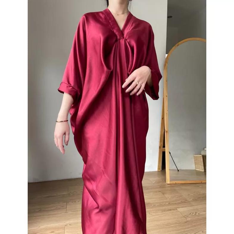 CUCI GUDANG [ NABILA ] FASHION MUSLIM KAFTAN SATIN // ATASAN WANITA // BAJU CASUAL // BAJU MUSLIM KE