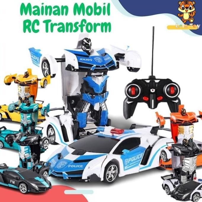 LARISS Lele Toys 1:14 jumbo Mobil remote control Mainan Anak Mobil Polisi Laki Perempuan Dapat Berub