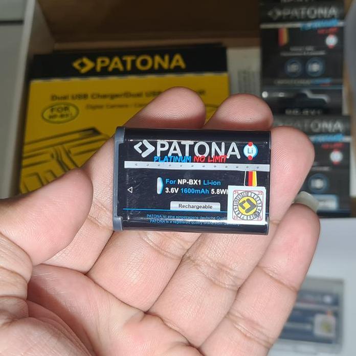 Patona Baterai & Charger Second Mulus For Sony Np-Bx1 Npbx1 Zv1 Zv1F Zv1Ii Rx1 Rx1R Rx1Rii Rx100 Rx1