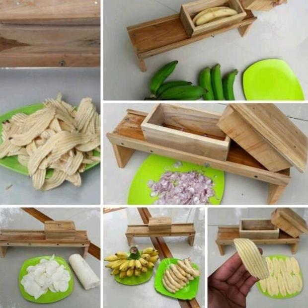 PROMO UKURAN SEDANG PENGIRIS BAWANG PARUTAN SERUTAN SERBAGUNA BAWANG/KERIPIK PISANG SINGKONG DARI JA