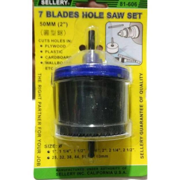 Promo Hole Saw sellery 7 BLADES HOLE SAW SET original Diskon
