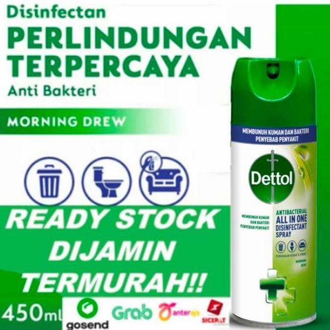Dettol Disinfectant Spray 450 ml | Semprotan Disinfektant Detol Hijau