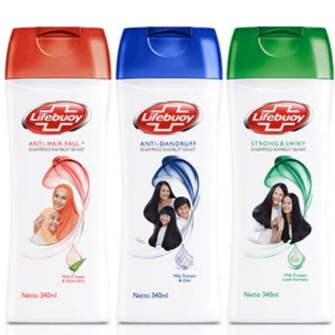 Haircare- Shampoo Lifebuoy Botol 340 Ml / 310 Ml/ 680 Ml / Refil 900 Ml - Biru/Hijau/Merah/Kuning