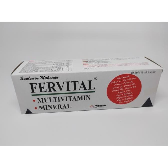 Vitbreak- Fervital Multivitamin & Mineral, Fervital Isi 100 Kapsul, Suplemen Vitamin & Mineral Pt. I