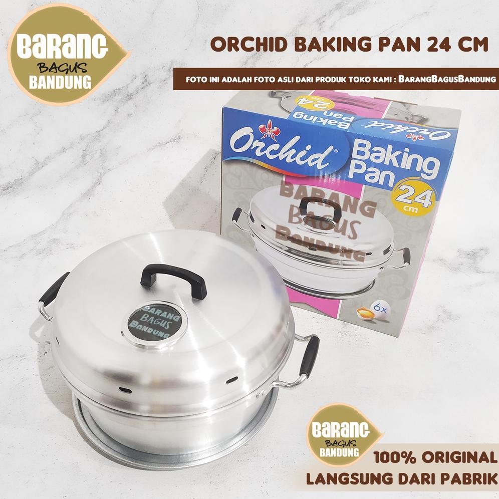 [CAQUEEN] [TERMURAH] Panci Orchid Pemanggang Cake/Bolu Kompor Ukuran 24 - Baking Pan Orchid 24, Pang