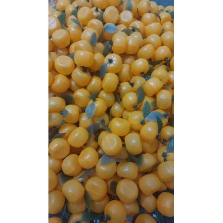 4Pcs Buah Hias Jeruk Hias Baby Orange Mandarin Imlek Hiasan Buah Replika Buah Buahan Pajangan Jeruk 