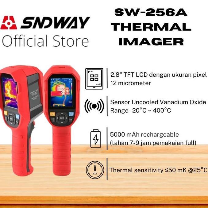 SNDWAY Thermal Imager Kamera Termal Suhu Temperatur SW-256A