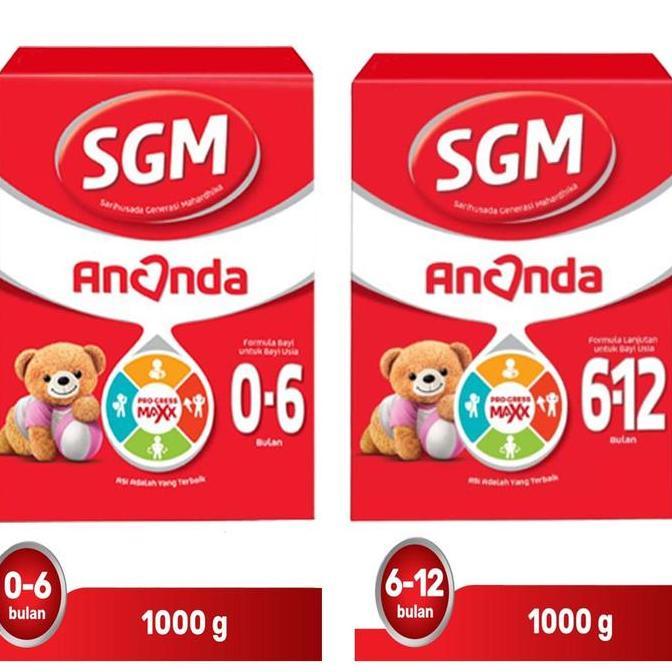 Milxia- Sgm Susu Ananda 6-12 Bulan 1000Gr Formula Bayi Terbaik Untuk Pertumbuhan Optimal