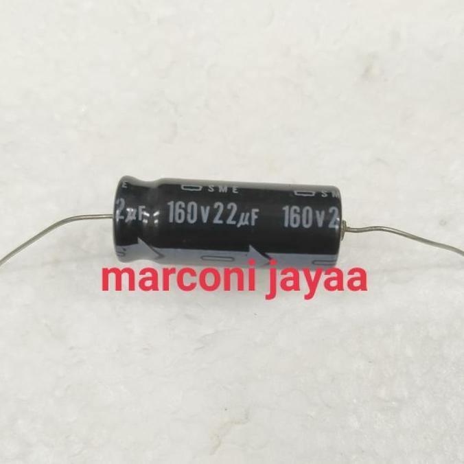 kapasitor axial 22uf 160V SME TERBATAS