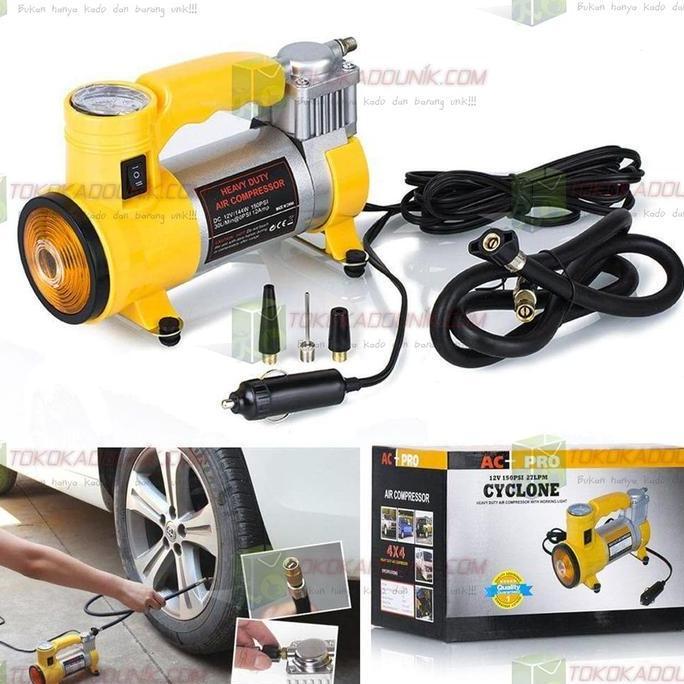 Vareskha_Id - Portable Cyclone Air Compressor - Pompa Angin 150 Psi