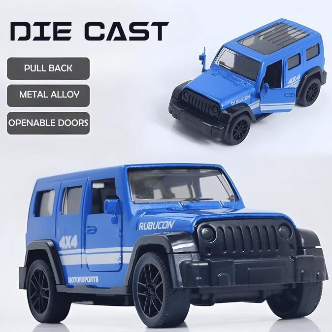Dimari- 11 Cm Skala 1:43 Miniatur Diecast Alloy Mobil Pull Back Brabus Hummer Rubicon Wrangler Maina