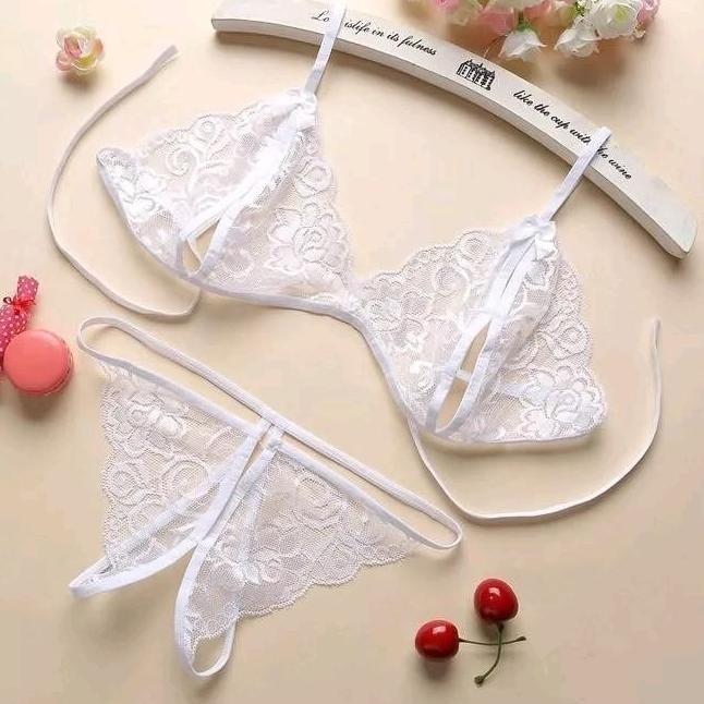 LIMITED 1 set bra + celana dalam lingerie transparan wanita Bh KEKINIAN