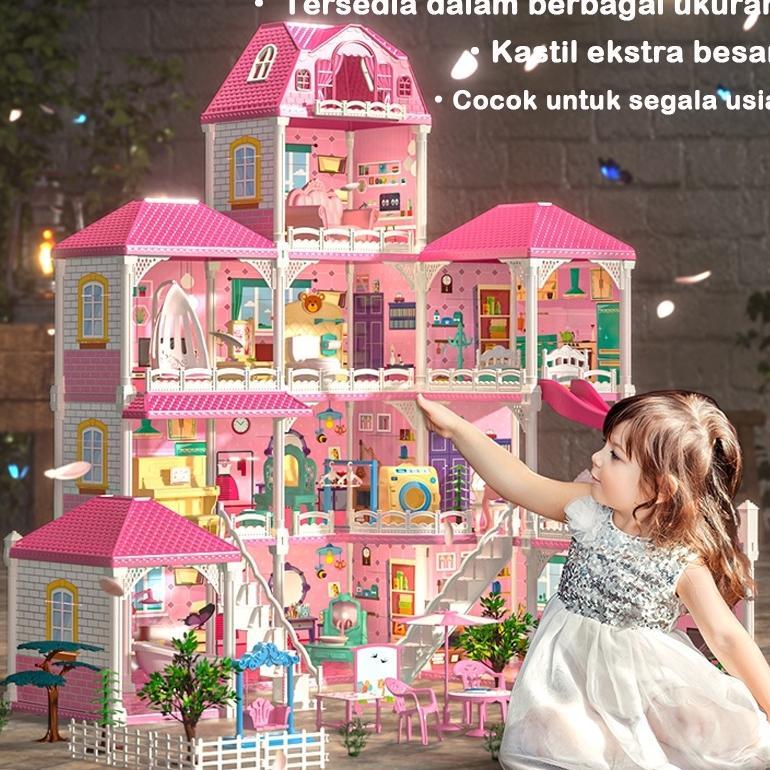 [BQD] mainan anak perempuan rumah Princess mainan Castle 86cm mainan rumah boneka mainan perempuan b