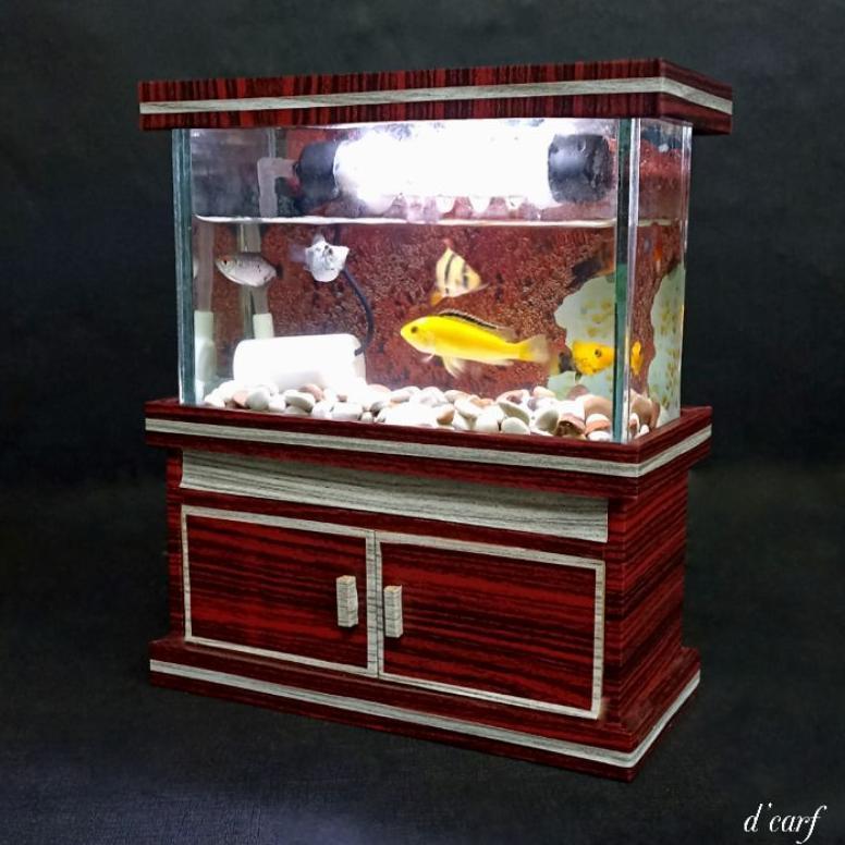 [ZGR] AQUARIUM FULLSET Lampu Led, batu aquarium/pasir aquarium, Stiker background aquarium, aquarium