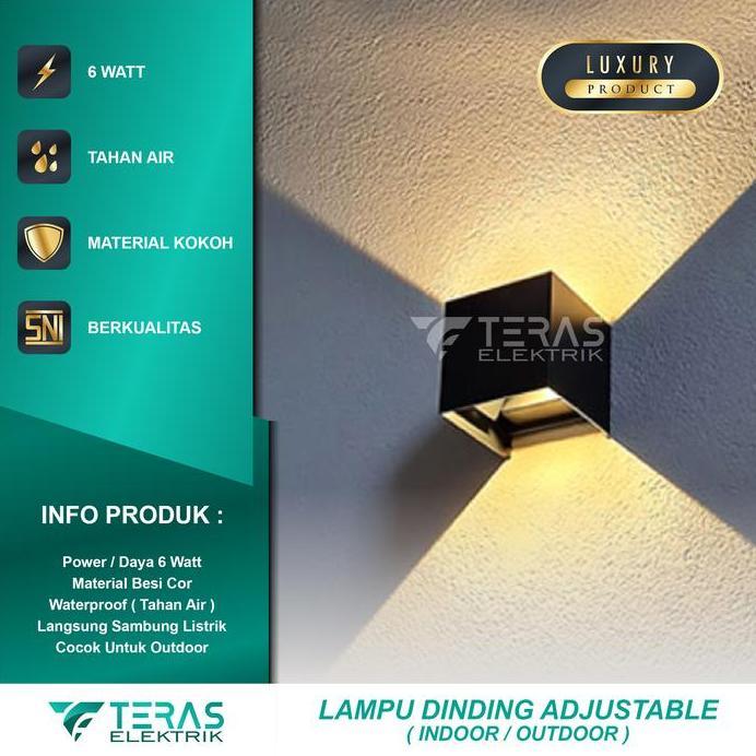 Lampu dinding modern LED sorot tempel dinding minimalis indoor outdoor