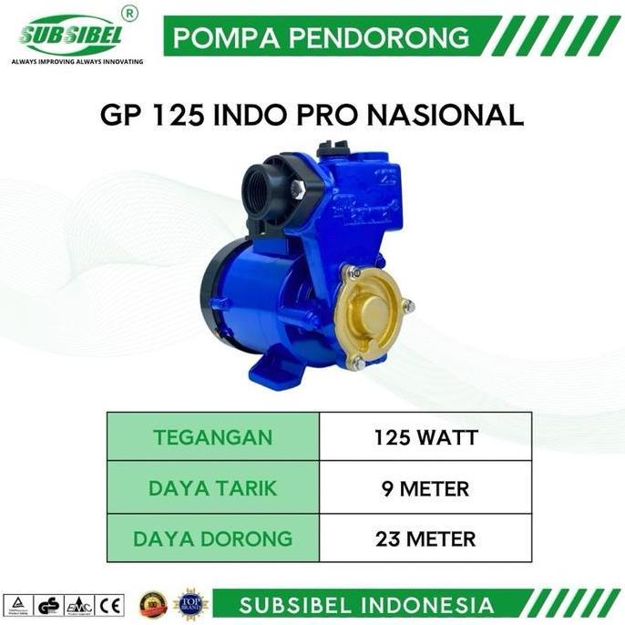 GP125 Pompa Booster / Pompa Dorong / Pompa Air / Mesin pompa pendorong air Gp125 Indo Pro Nasional -