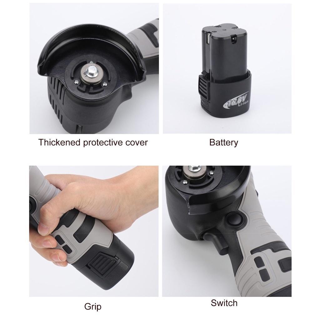 Ms Ironhoof Kit Gerinda Sudut Mini Penggiling Sudut Listrik Mini Gerinda Sudut Listrik Nirkabel 168V