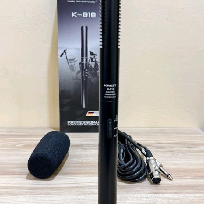 Yoiyoman- Condenser Microphone Krezt K-818 Original  - Mic Condensor Krezt K818 , Mic Kabel Condenso