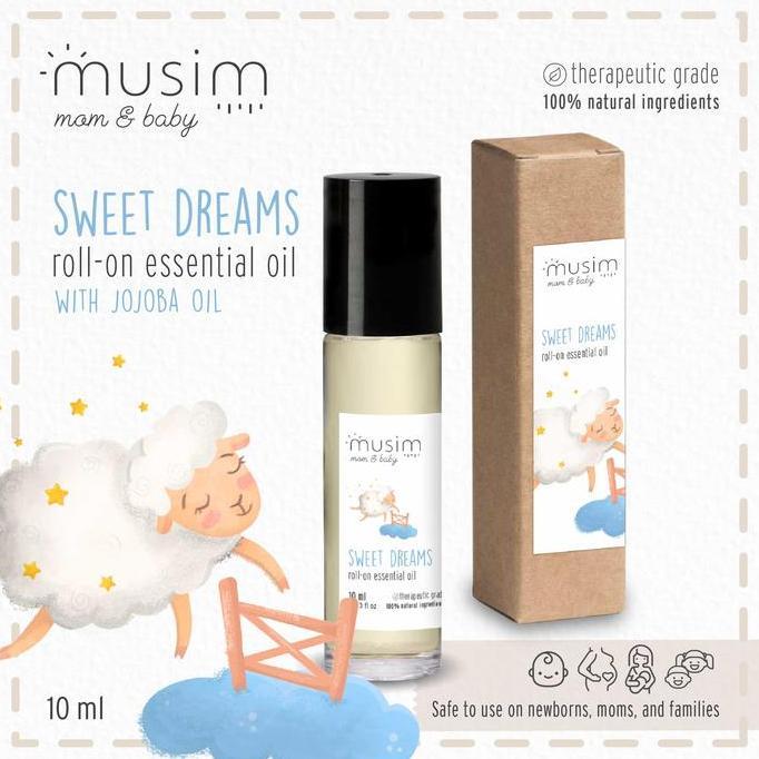 Bosbaby- Baby Roll-On Essential Oil Sweet Dreams Deep Sleep Aid 10Ml - Musim