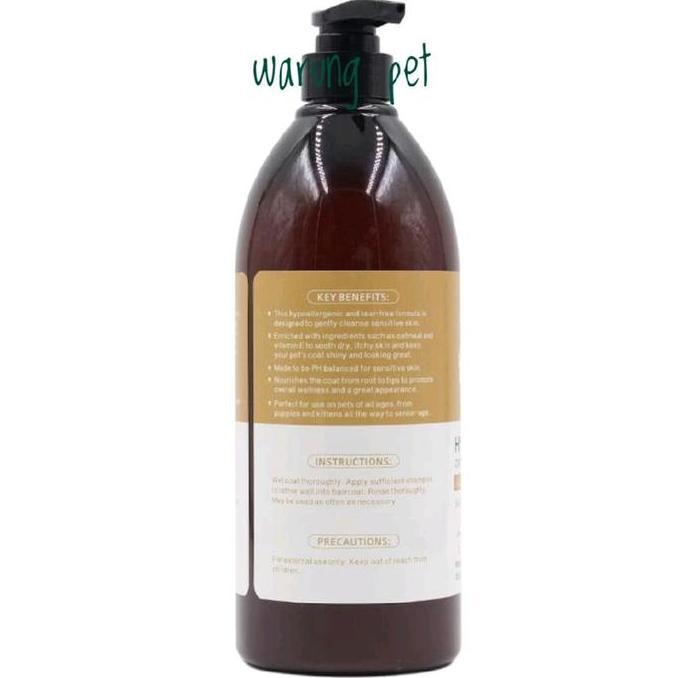 Orcix- Orgo Hypoallergenic Oatmeal Dog Shampoo 1000Ml - Shampoo Anjing Ultima Hypoallergenic Dog Sha