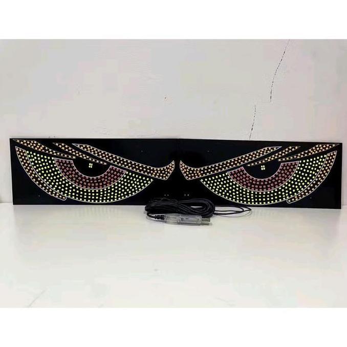 Lampu Led Animasi Mata USB 5V 11 Mode Nyala Kedip Lampu Animasi Hiasan Mobil Bis Truk Car