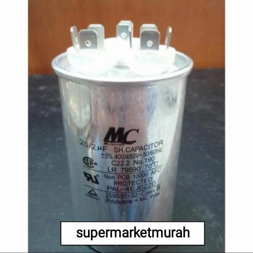 Kapasitor (Capacitor) AC 20+2 uf 450 Vac MC ori PROMO