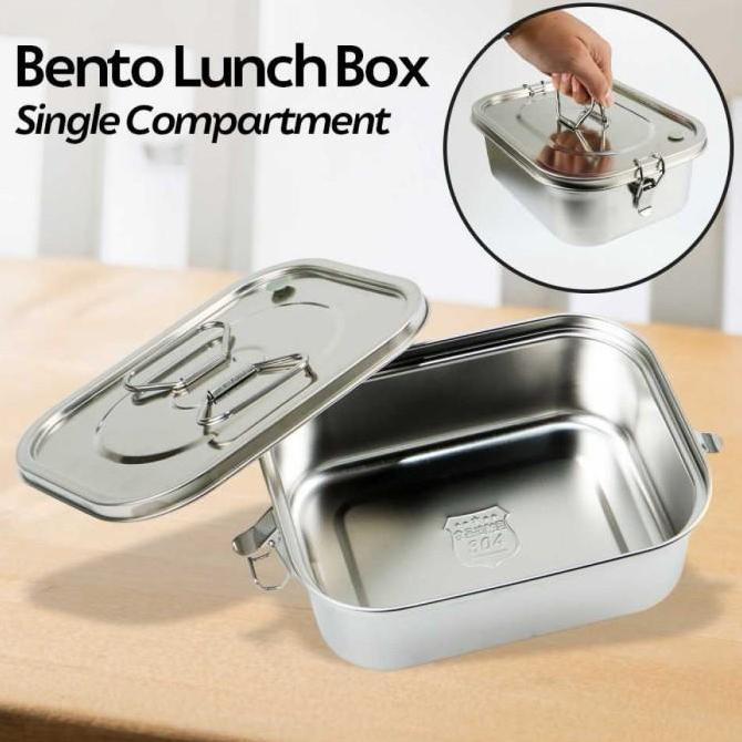 Kotak Makan Bekal Bento Lunch Box Lock n Lock Stainless Steel 304