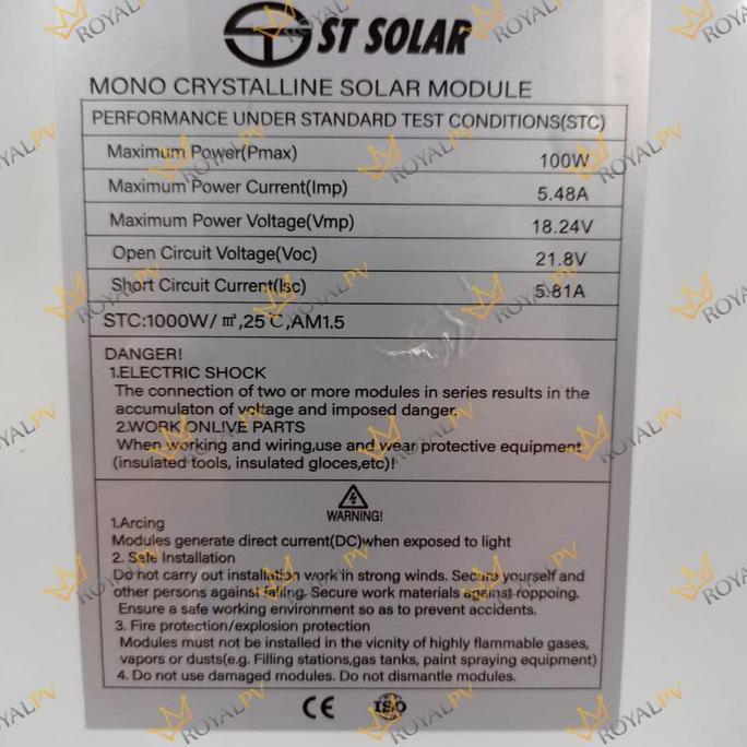 Panel surya 100wp mono, solar panel 100wp solar cell 100wp