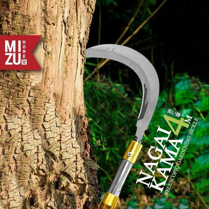 MIZU NAGAI KAMA Telescopic Sickle Pisau Sabit Panjang Potong Rumput