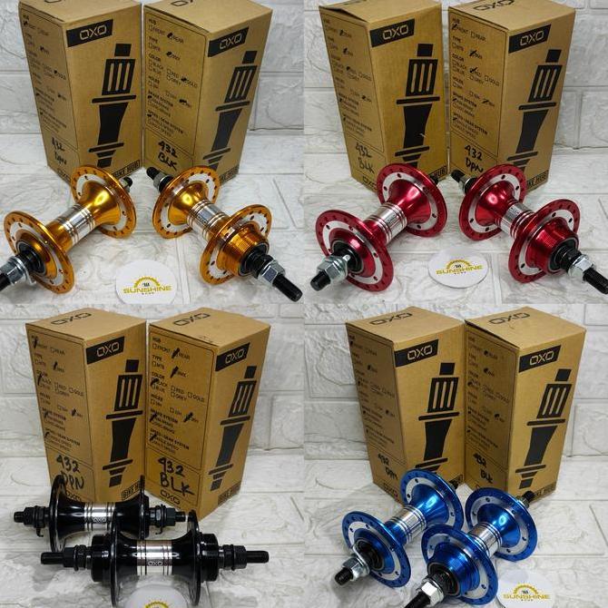 Hub Bearing 36H OXO HB432 Alloy Sepeda BMX 20 Rims Lubang Jari 36 Hole Double Drat Gir Freewheel Sin