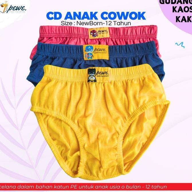 DB264 >> 6 PCS CELANA DALAM UMUR 11-12 Tahun  BAHAN LEMBUT NYAMAN CD  COWOK  Fashion celana dalam an