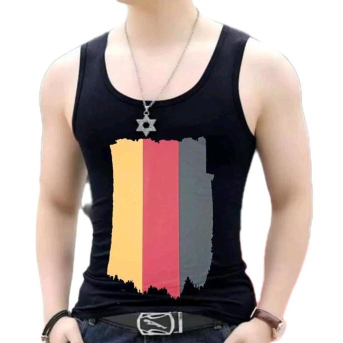 DS49 >> '' "/kaos dalam terbaru singlet Pria bendera germany01 /brkualitas harga murah/Motif