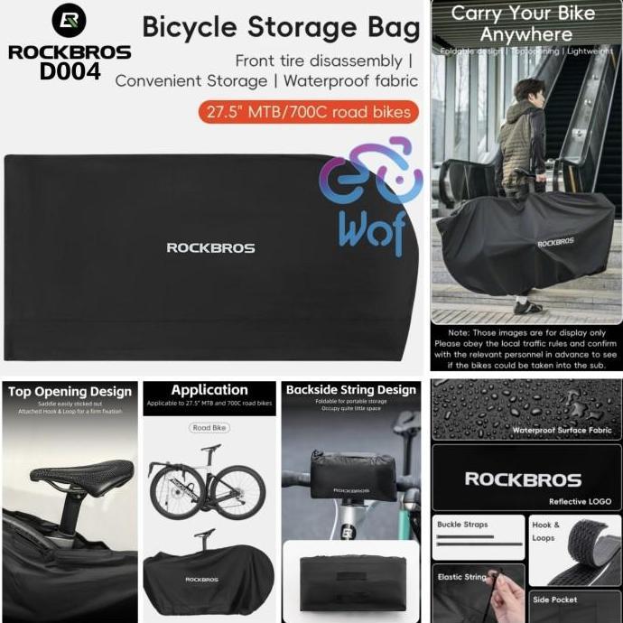 ROCKBROS D004 Tas Sarung Sepeda Balap Gunung Portable MTB Road Bike Carry Bag for 27.5 Inch 700C Tra