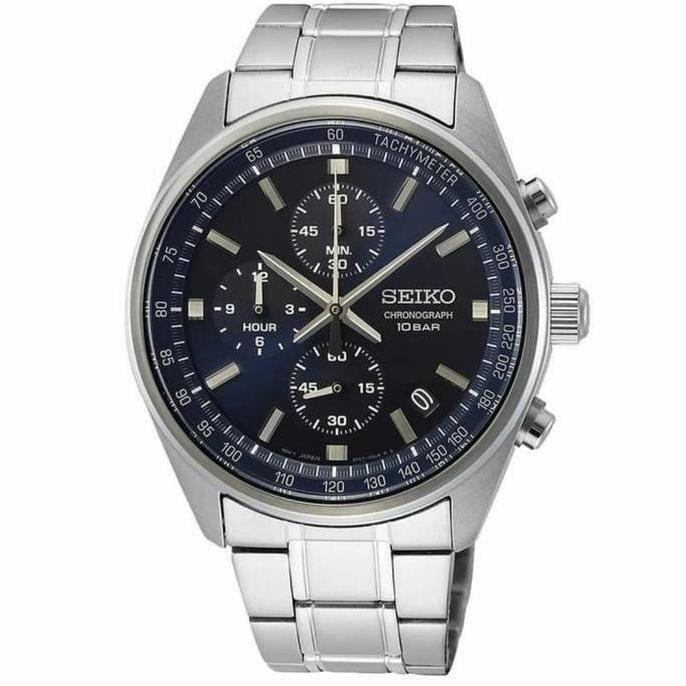 Jam Tangan Seiko Chronograph SSB377P1 Quartz Movt Blue Dial SSB377 terlaris