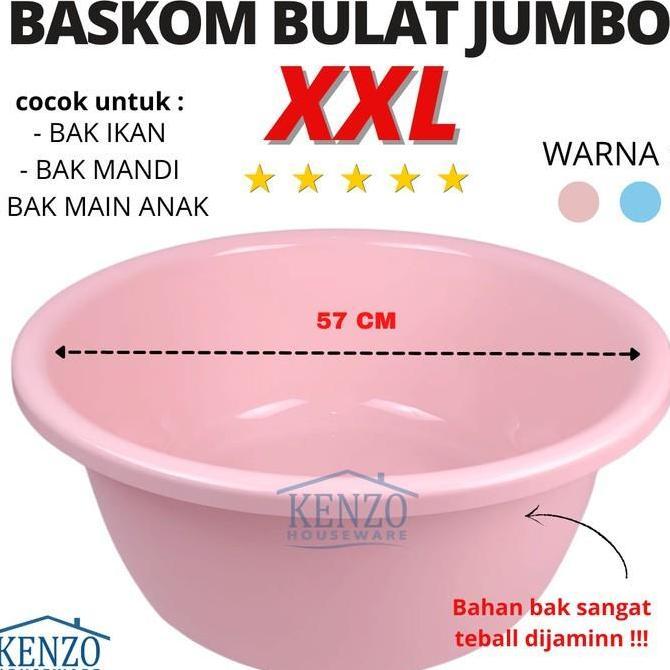Baskom Bak Bulat Jumbo Plastik Bak Air Mandi Berkualitas XXL Redhouse AS
